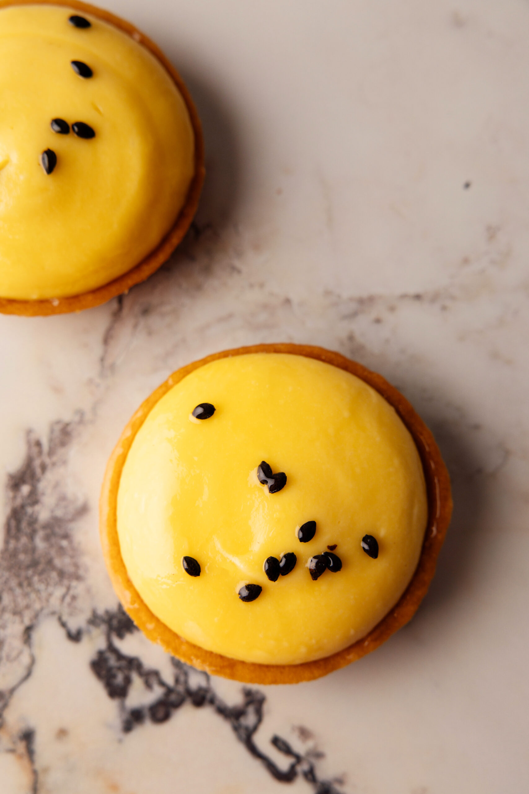 Passion Fruit, Strawberry and Rhubarb Tartlet