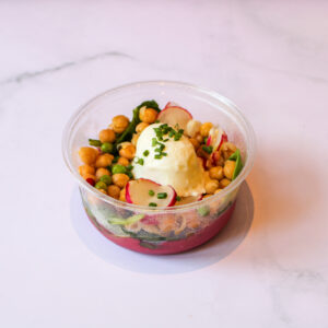 Small Salad - Beetroot Hummus & Poached Egg