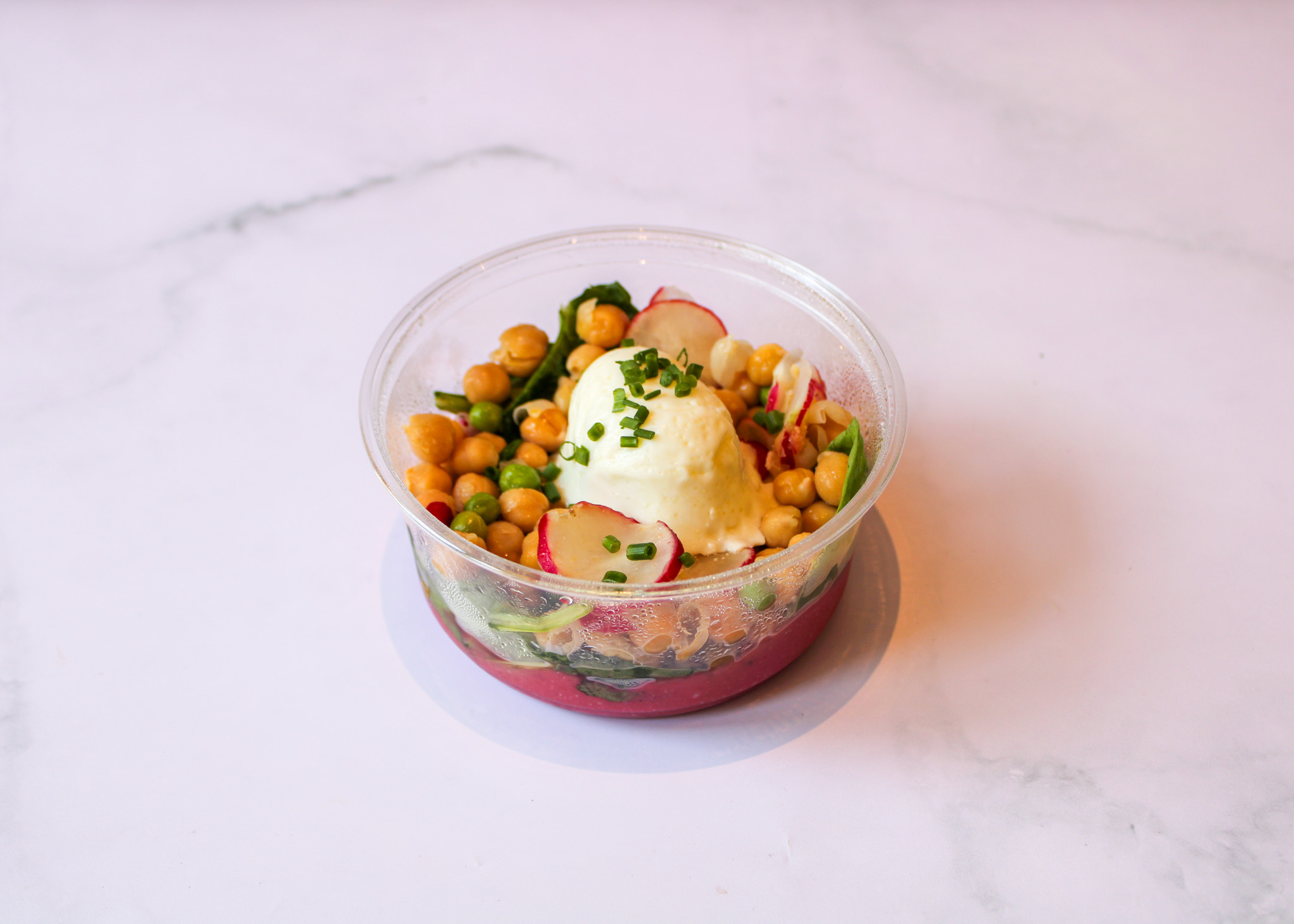 Small Salad - Beetroot Hummus & Poached Egg